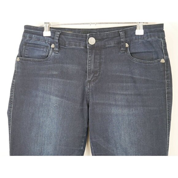 EUC KUT Mid Rise Dark Wash Skinny Jeans 4 - Picture 3 of 6